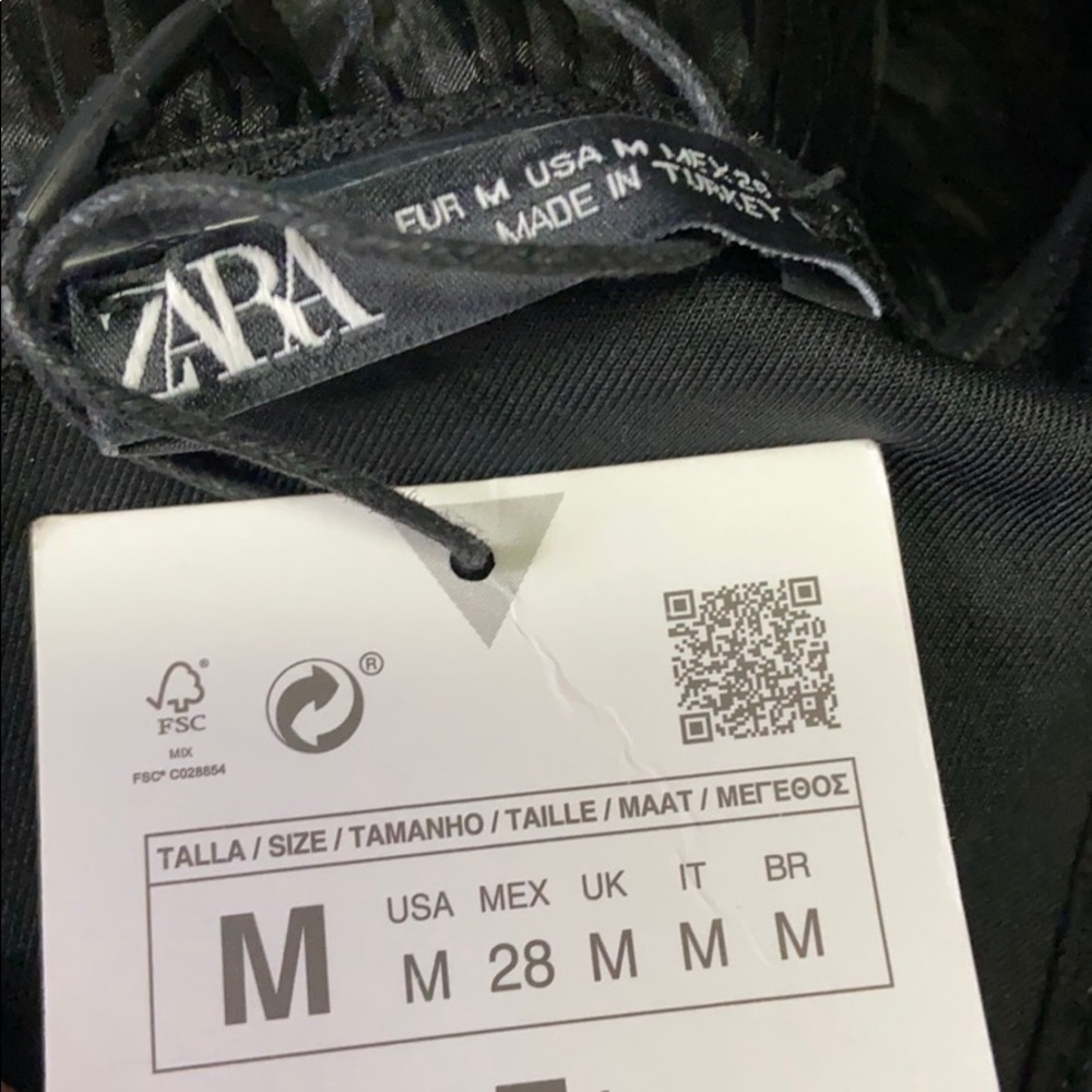 Zara organza asymmetrical black mini dress - Picture 13 of 16